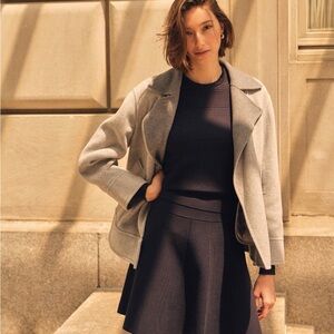 Stylish Gray Wool Coat